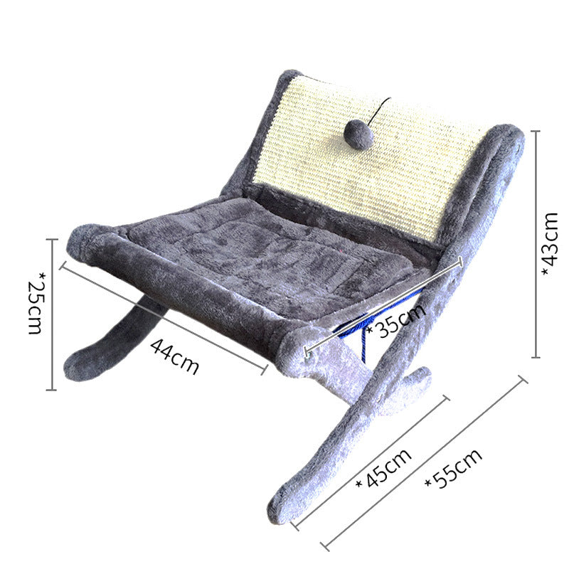 HOMCOM pet cat sofa bed sunbathing chair with cozy design and soft fabric, ideal for relaxing and lounging.