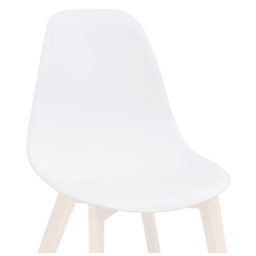 Chair Seats 4 pcs Plastic White