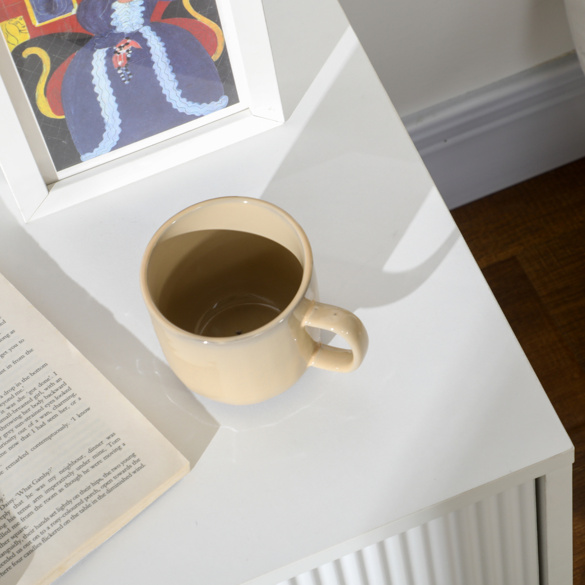 Nightstand with 2 Drawers, Side End Table for Living Room, Bedroom