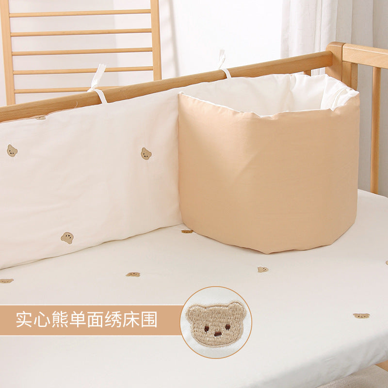 HOMCOM baby crib bed circumference soft anti-collision bag with removable, washable padding, designed for safe, comfortable sleeping.