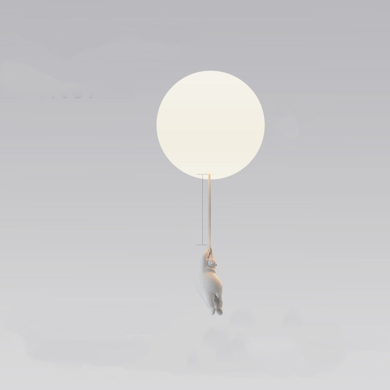 Creative cartoon polar bear children's balloon ceiling lamp by eprolo, featuring a warm light design for kids’ rooms.