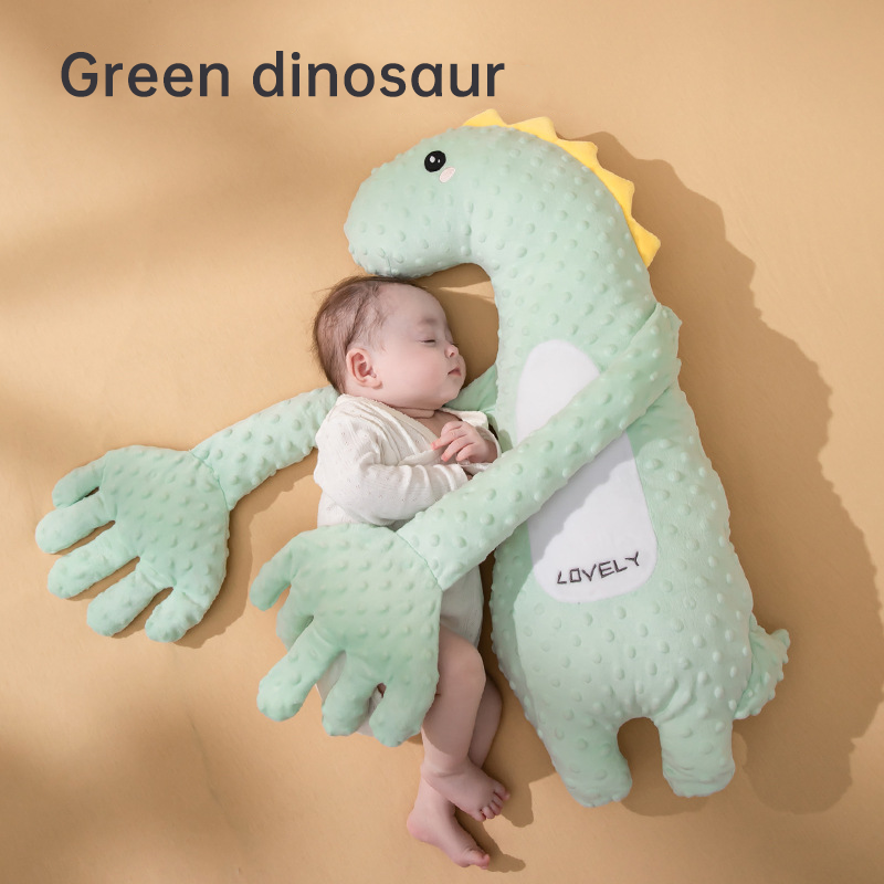 Pink unicorn Babycare Soothing Sleep Aid by eprolo with anti-startle pillow and patting toy for calming infants.