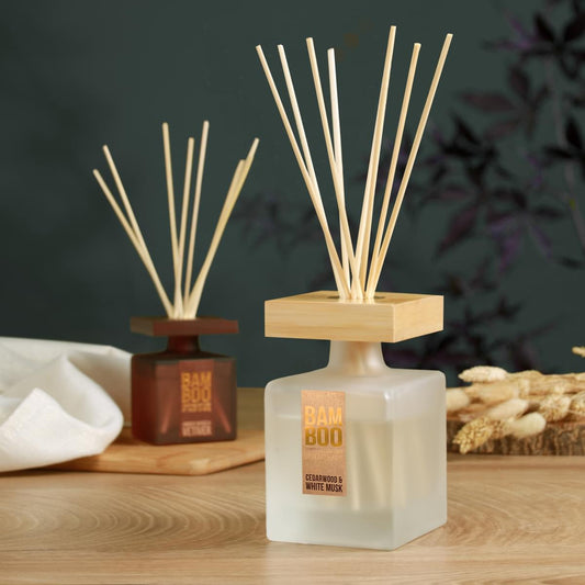 Cedarwood & White Musk Fragrance Diffuser -140ml - Up to 16 Weeks of Fragrance