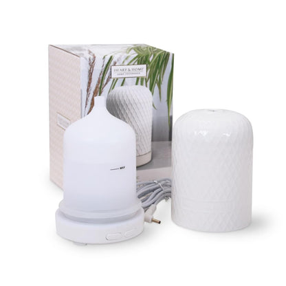 Electric Aroma Diffuser - Textured Design USB LED Light and Dual Mist Settings