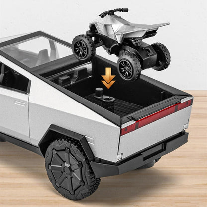 Metal off-road toy pickup truck by eprolo, diecast alloy model with sound and light features, suitable for kids' play and gifts.