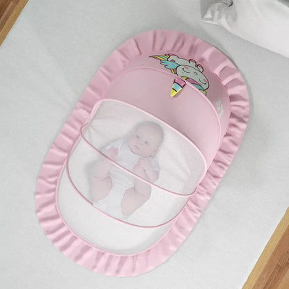 Foldable baby crib mosquito net from eprolo, full cover design with mesh fabric to protect infants from insects.