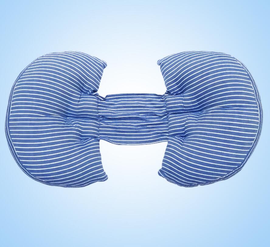 Eprolo U-shaped pregnancy pillow providing full body maternity support, shown in a cozy bedroom setting.