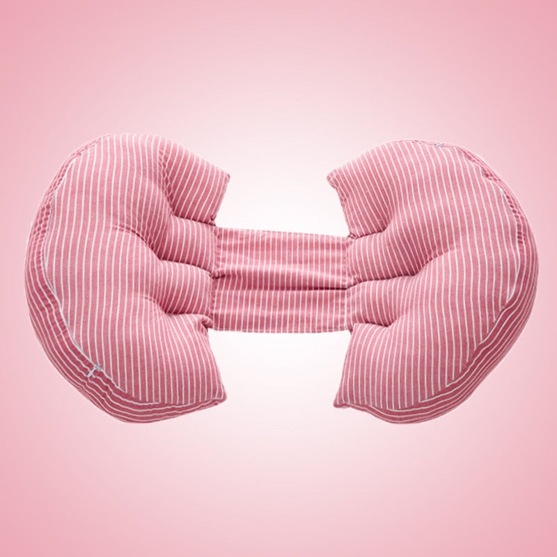U-shaped eprolo pregnancy pillow providing full body maternity support for comfortable sleeping during pregnancy.