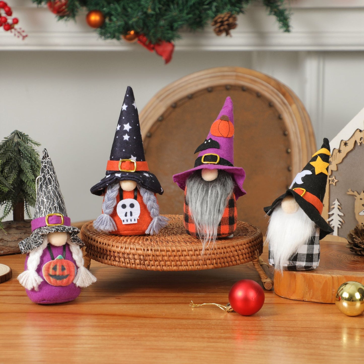 Halloween Faceless Forest Man Doll Pendant – Decorative Window Display Prop