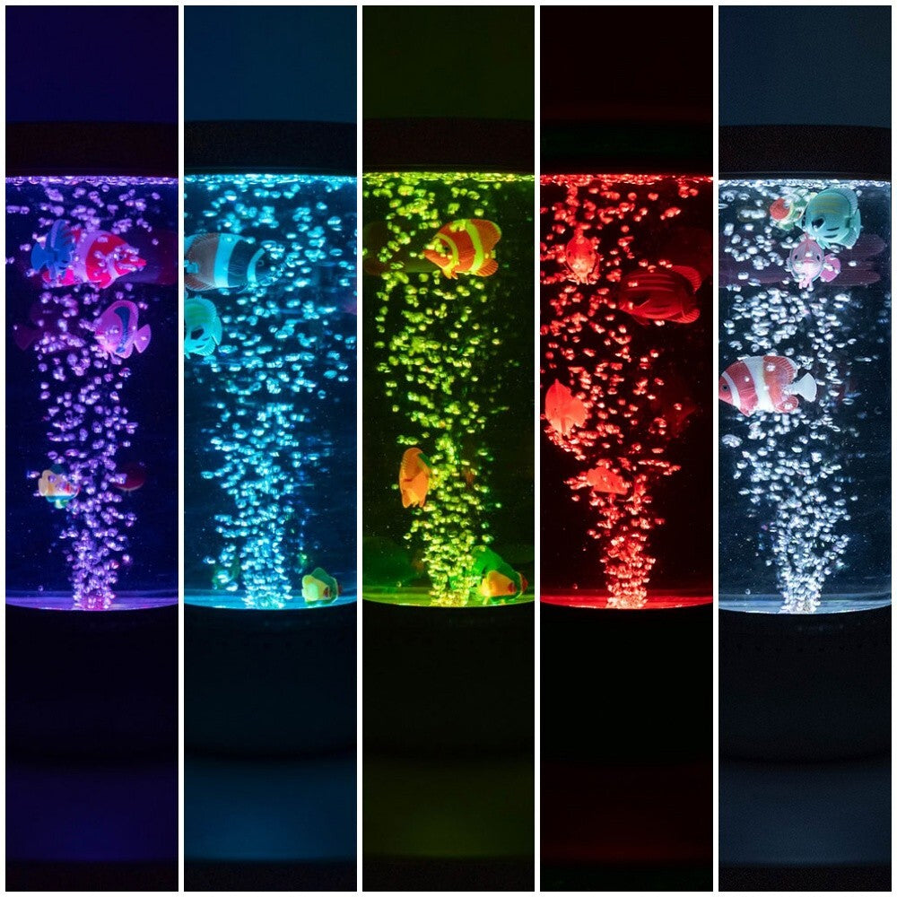 Livoshop 32cm LED Bubble Lamp with color-changing fish water tube, novelty sensory light for relaxing and decorative use