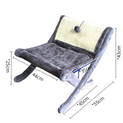 HOMCOM pet cat sofa bed sunbathing chair with cozy design and soft fabric, ideal for relaxing and lounging.