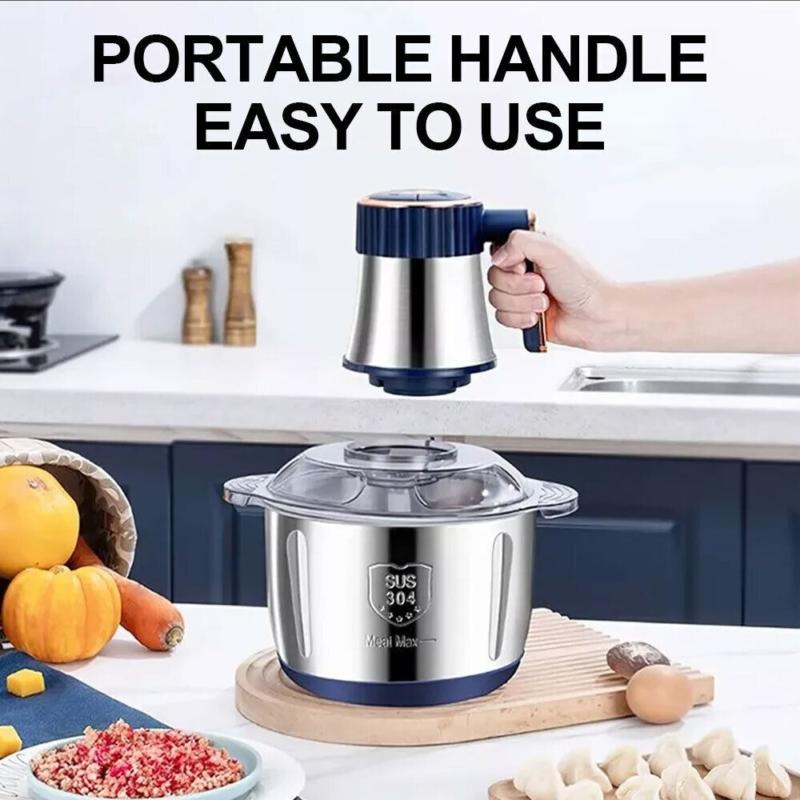 HOMCOM 5L electric meat grinder with UK plug, heavy-duty food processor, chopper, sausage maker, kitchen helper in stainless steel