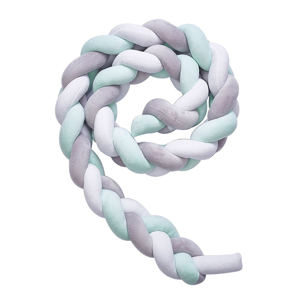 Knotted Plush Cushion Braided Cot & Crib Bumper