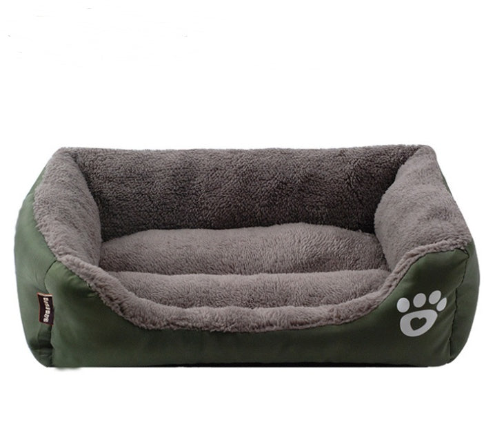 HOMCOM winter warm pet bed dog nest with soft, cozy fabric and raised edges for comfort and insulation.