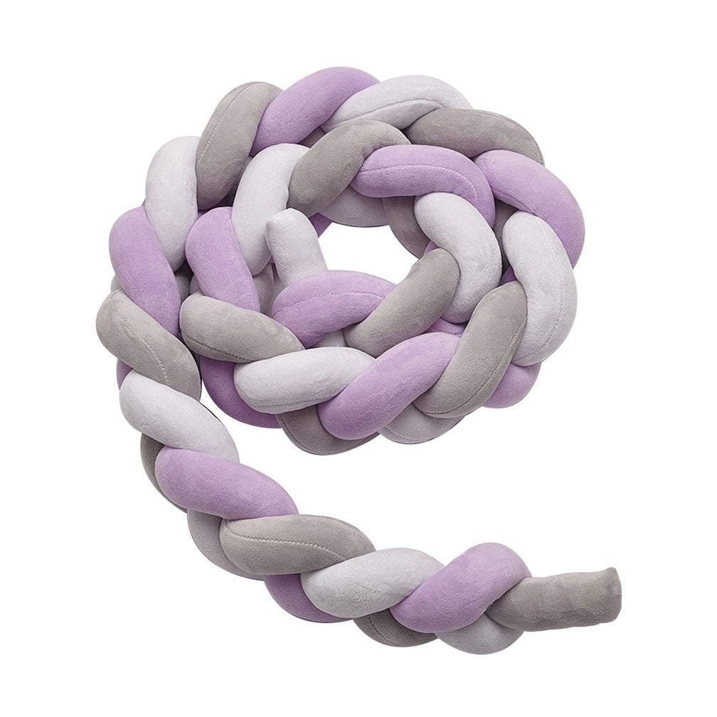 Knotted Plush Cushion Braided Cot & Crib Bumper