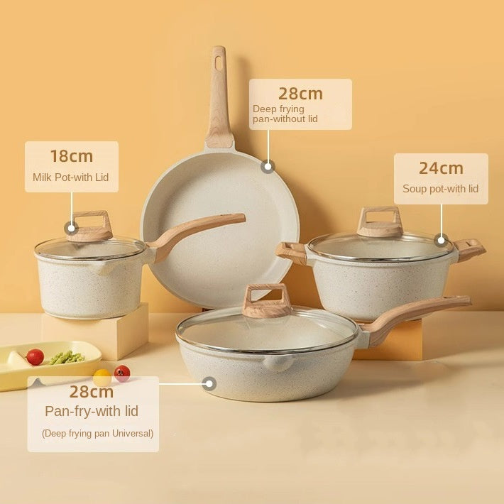 Non-Stick Marble Granite Cookware Set – Soup, Frying & Stew Pots