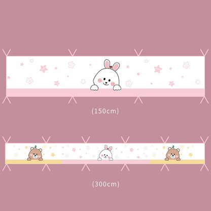 HOMCOM 3D sandwich mesh breathable baby bed surround with anti-collision protection for child safety in crib or bed.
