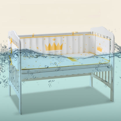 HOMCOM 3D sandwich mesh breathable baby bed surround for anti-collision protection around a child's bed
