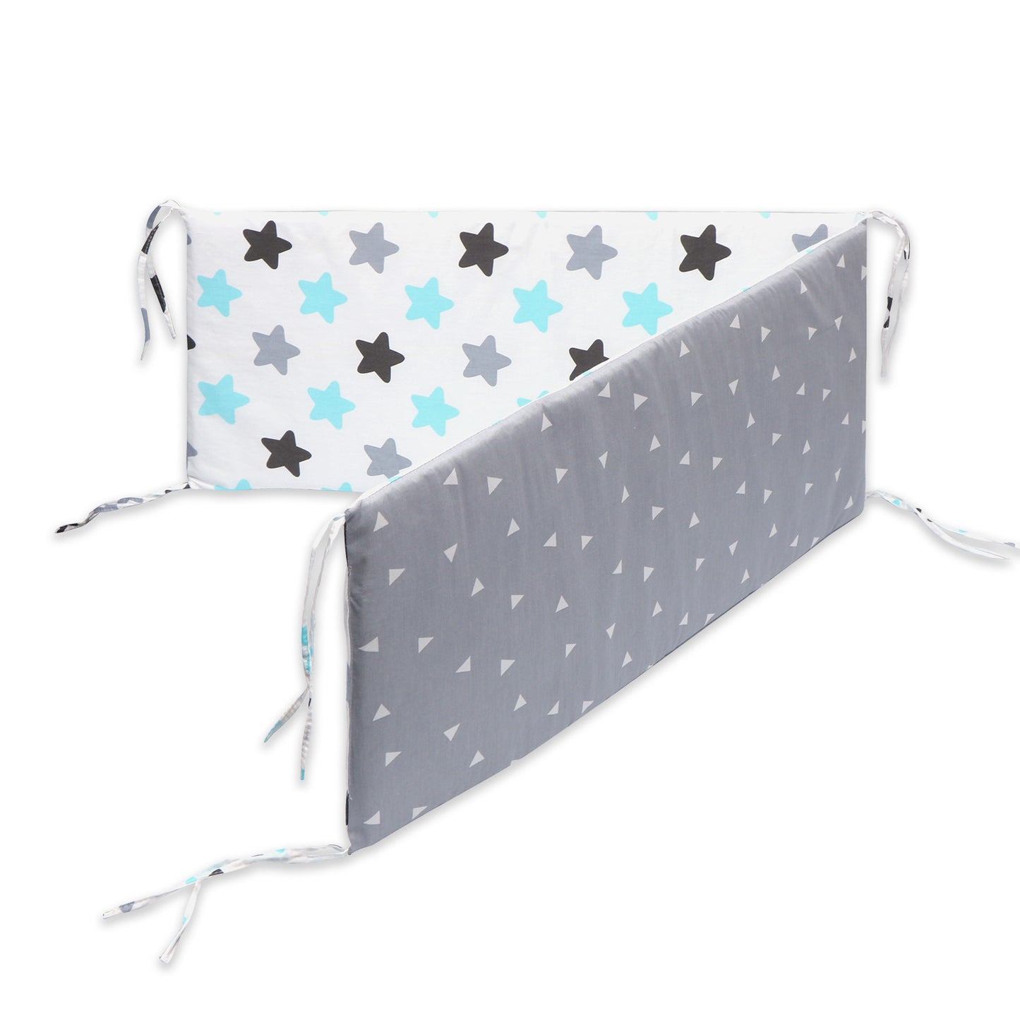 HOMCOM baby bed bumper cushion surrounds crib for added safety, featuring thick, soft padding in a one-piece design.