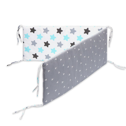 HOMCOM baby bed bumper cushion surrounds crib for added safety, featuring thick, soft padding in a one-piece design.