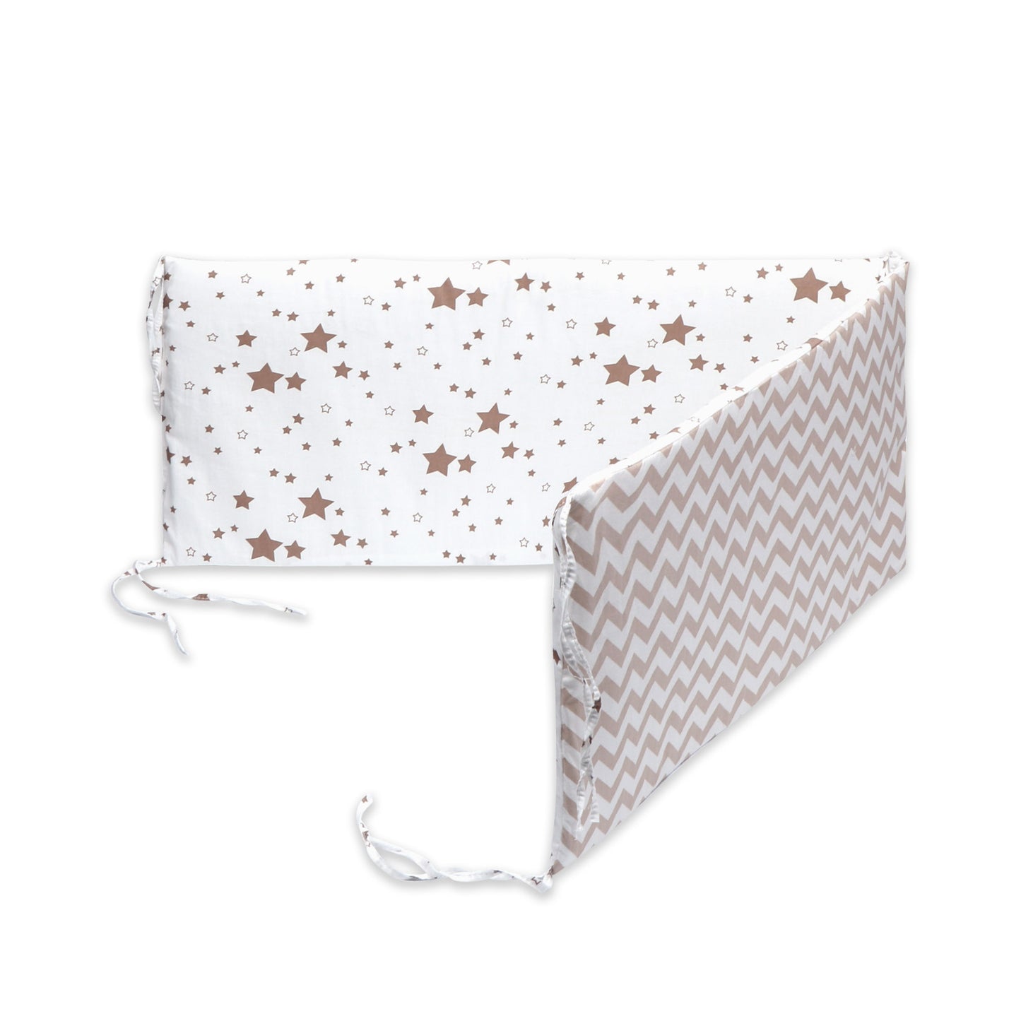 HOMCOM baby bed bumper cushion surrounds crib, thick and one-piece for added comfort and safety in a nursery.