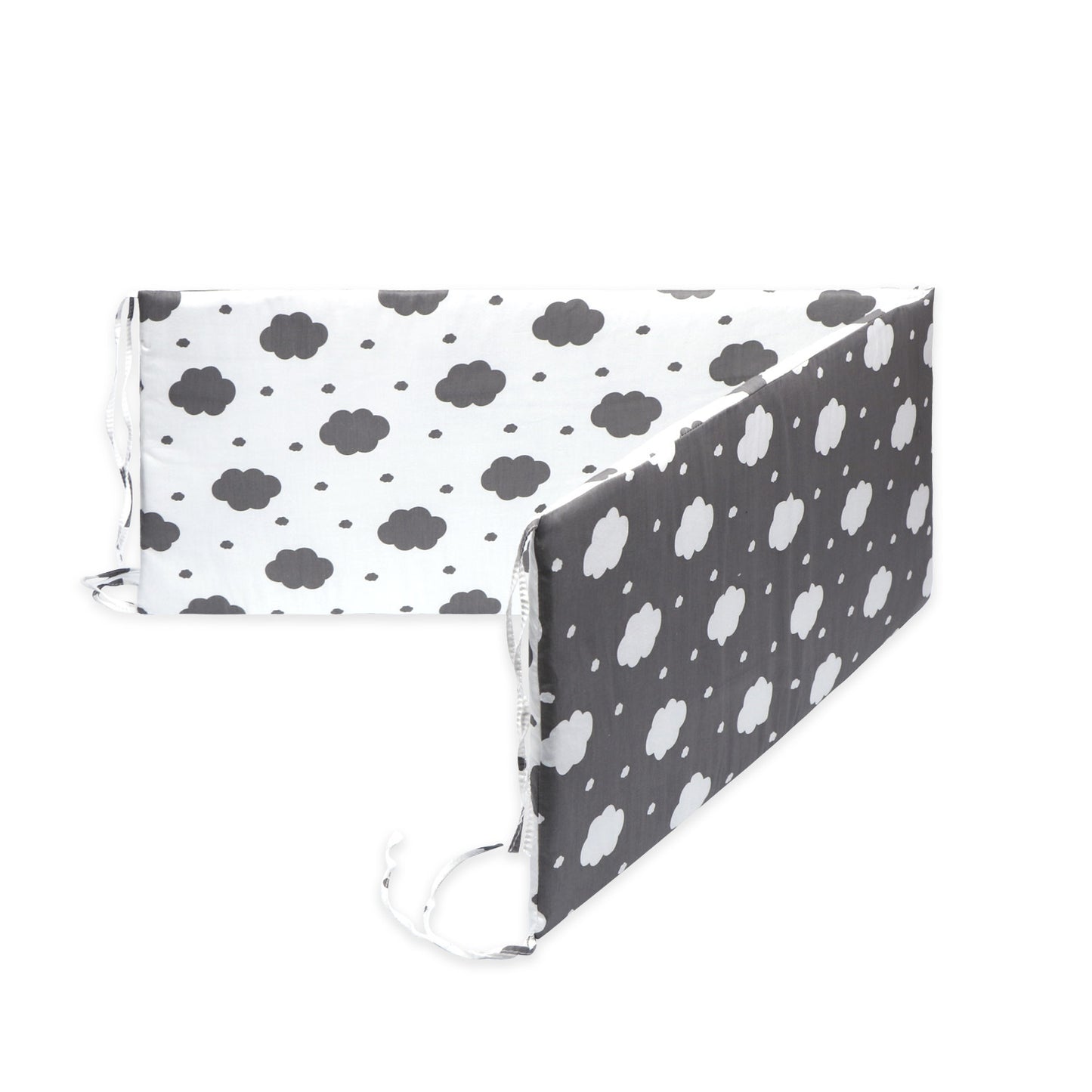HOMCOM baby bed bumper cushion around crib for added safety and comfort in soft, thick fabric for newborns and infants.