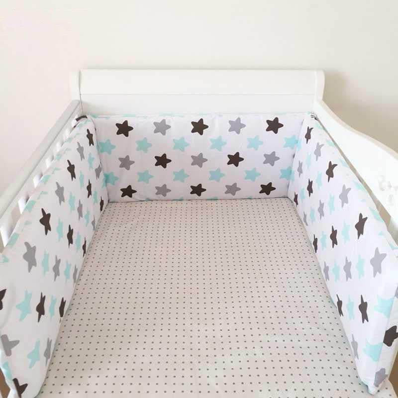 HOMCOM children's bedding set with baby bed, one-piece pure cotton design, includes removable washable anti-collision guardrail and bed curtain.