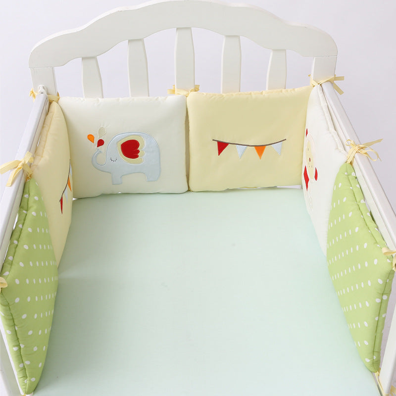 HOMCOM baby bedding set with colorful surrounding bed for children's beds, featuring multiple style options.