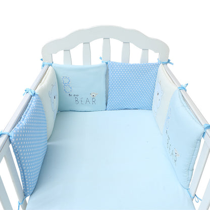 HOMCOM baby bedding set with colorful children's bed surrounding, featuring multiple style options for a cozy nursery.