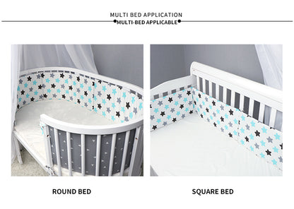 HOMCOM baby bed bumper cushion around crib, thick one-piece crib bumper for added safety and comfort in nursery.