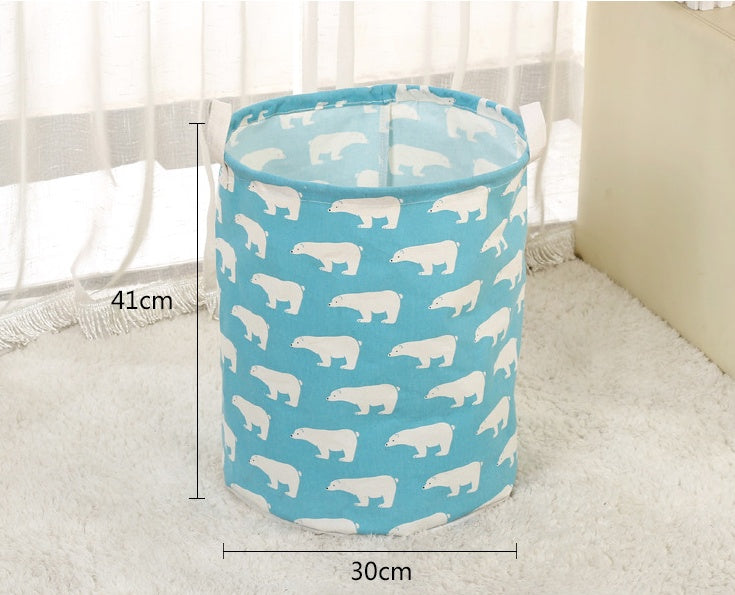 Foldable Cotton & Linen Laundry Basket – Bathroom or Toy Storage Bin