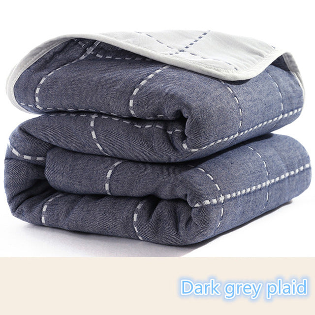 Soft eprolo baby muslin cotton blanket with 6 layers, ideal for swaddling and keeping infants cozy.
