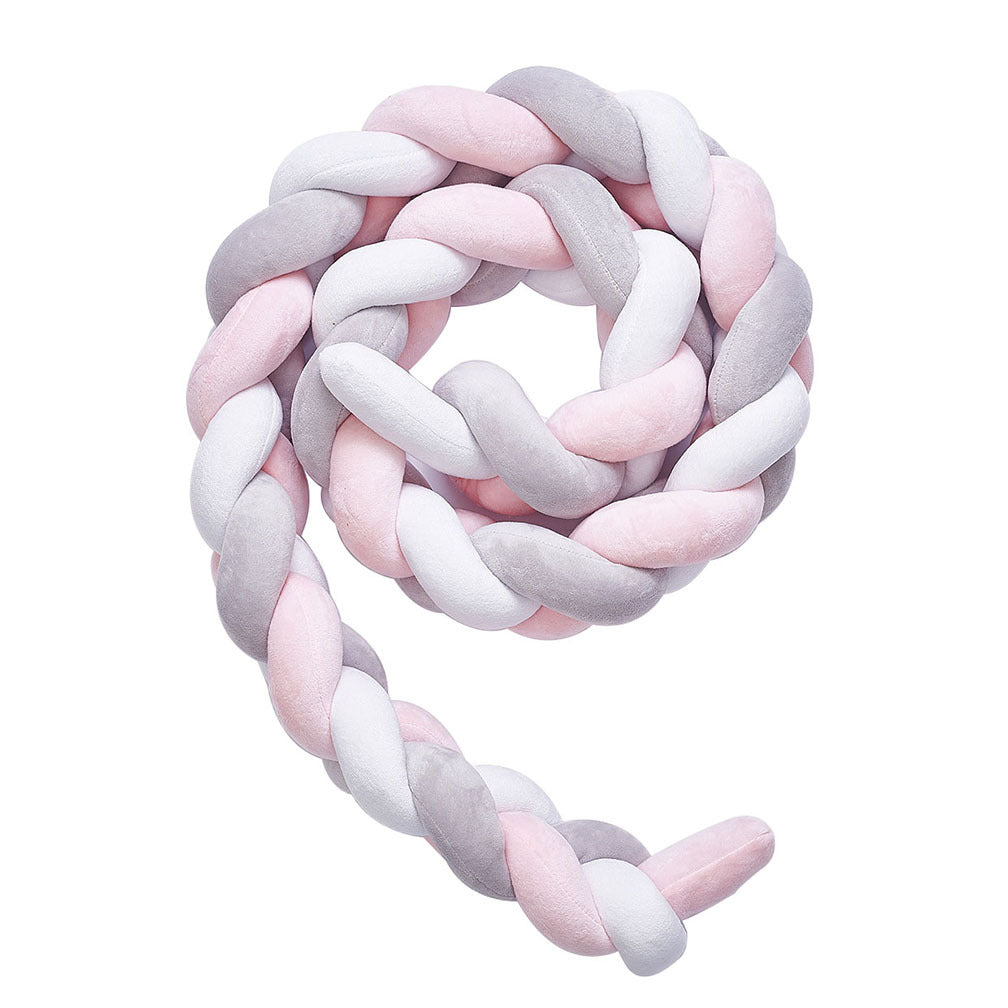 Knotted Plush Cushion Braided Cot & Crib Bumper