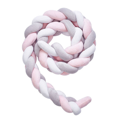 Knotted Plush Cushion Braided Cot & Crib Bumper
