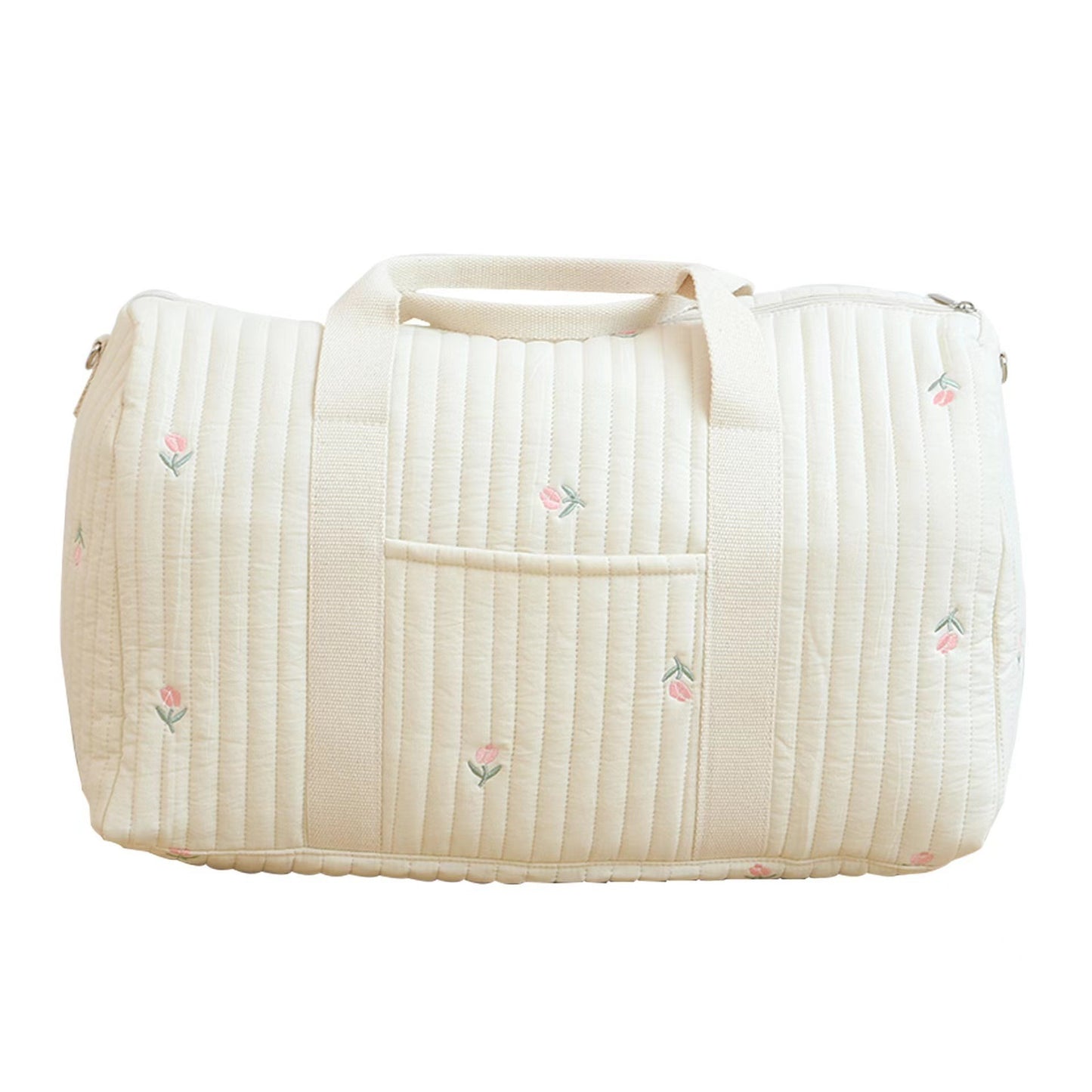 Large embroidered travel bag by eprolo featuring spacious capacity, durable fabric, and stylish design for weekend trips.