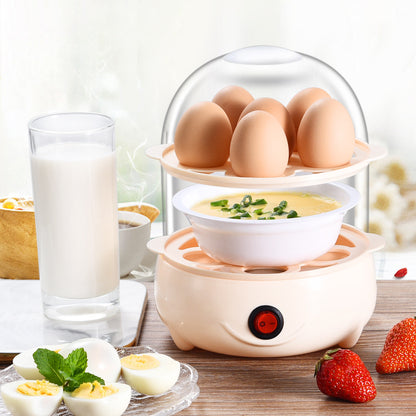Eprolo mini egg cooker with automatic anti-dry burn feature, compact kitchen appliance for boiling eggs efficiently.