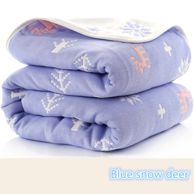 Soft baby muslin cotton blanket by eprolo, 6-layer swaddle with gentle, breathable fabric perfect for newborn comfort.