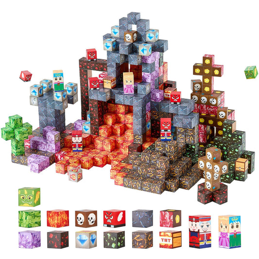 Magnetic Building Blocks 150-Piece Dark Castle Set – STEM Montessori Construction Toy