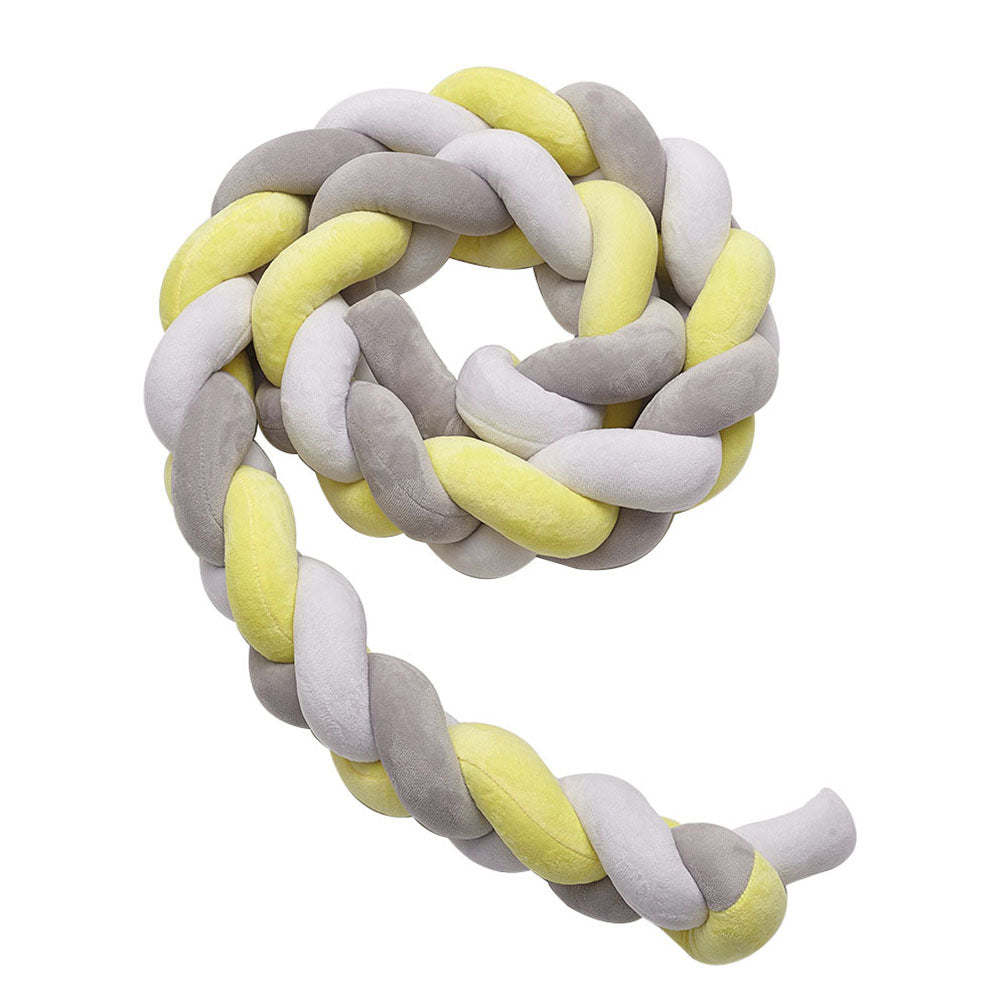 Knotted Plush Cushion Braided Cot & Crib Bumper
