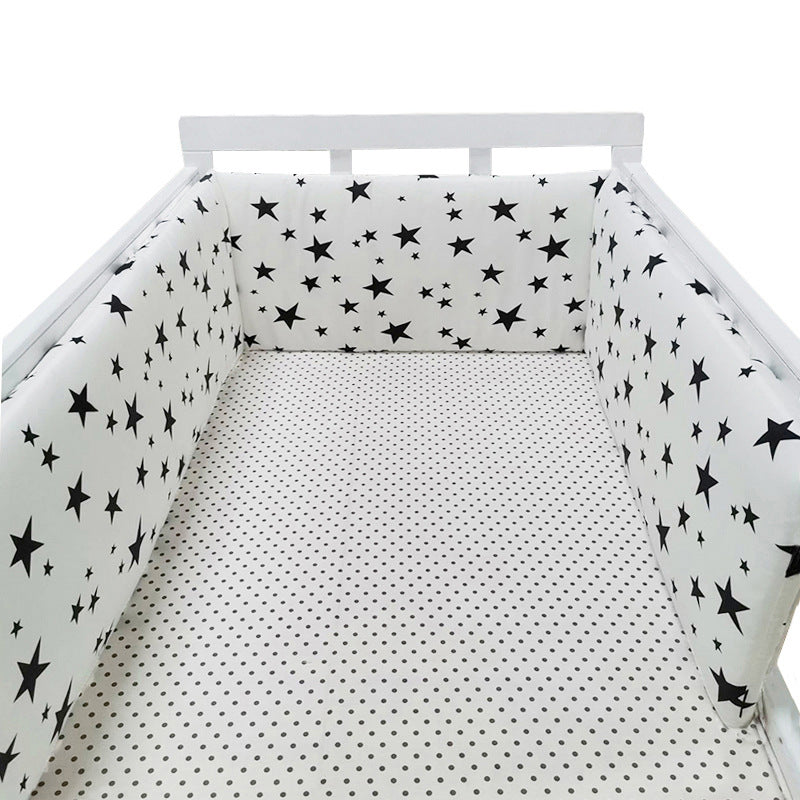 Eprolo baby bed rail guard with anti-fall cotton fence, soft mesh side for safety and comfort in a crib or toddler bed.