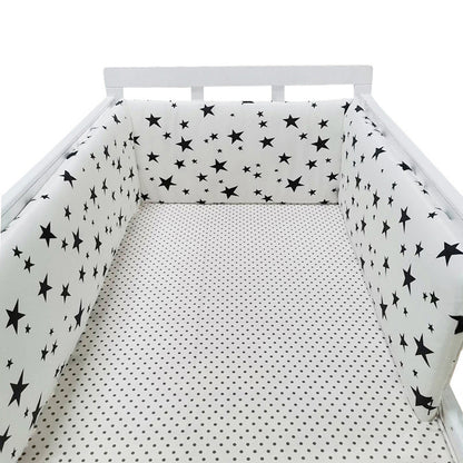 Eprolo baby bed rail guard with anti-fall cotton fence, soft mesh side for safety and comfort in a crib or toddler bed.