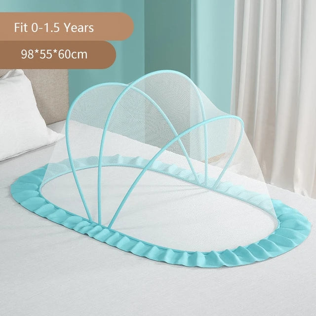 Foldable baby crib mosquito net by eprolo, full cover design with mesh fabric for protection against insects.