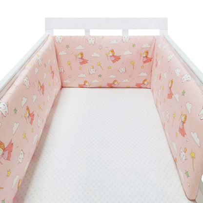 Eprolo baby bed rail guard with anti-fall cotton fence, soft mesh safety barrier for crib protection
