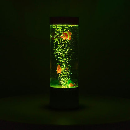 Livoshop 32cm LED bubble lamp with color-changing fish water tube, sensory novelty light for relaxing ambiance.