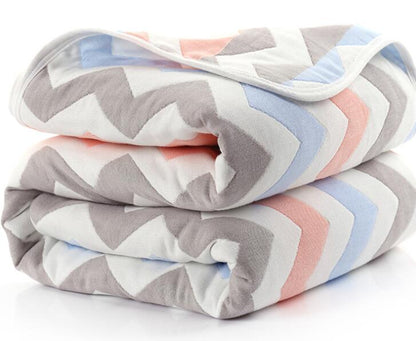 Soft eprolo baby muslin cotton blanket with 6 layers, perfect for swaddling and keeping newborns warm and comfortable.