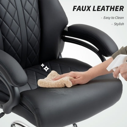 Spring Padded Faux Leather Office Chair