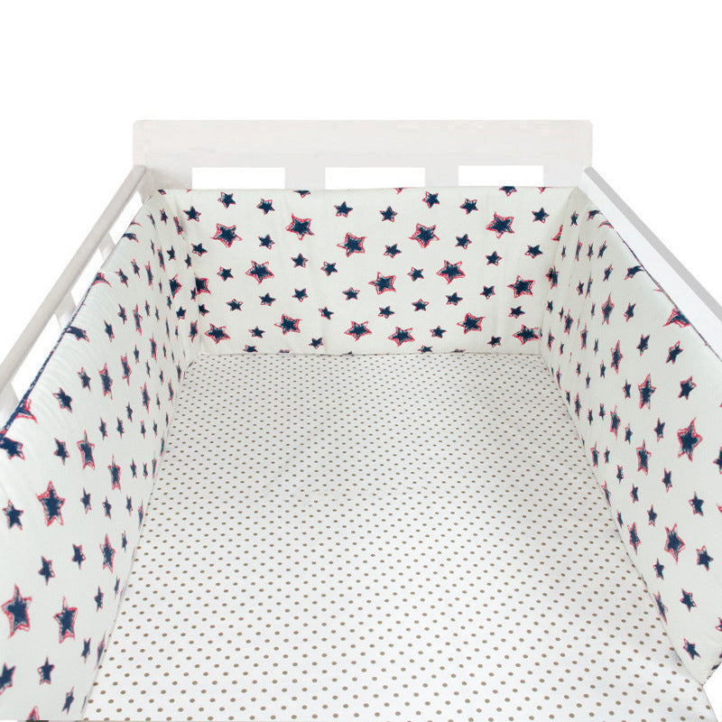Eprolo baby bed rail guard with soft cotton fence, anti-fall safety barrier for cribs and toddler beds.