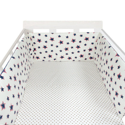 Eprolo baby bed rail guard with soft cotton fence, anti-fall safety barrier for cribs and toddler beds.