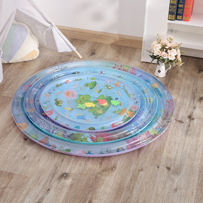Baby inflatable water play mat featuring ocean-themed crawling toys from eprolo, with colorful underwater designs and soft inflatables.