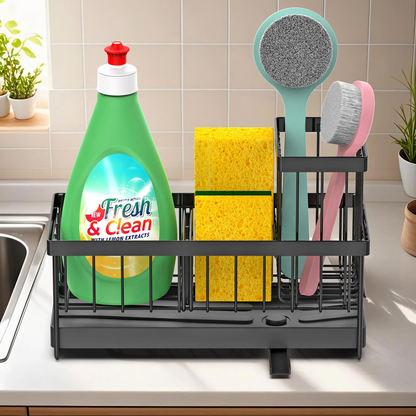 BLACK SINK SPONGE HOLDER
